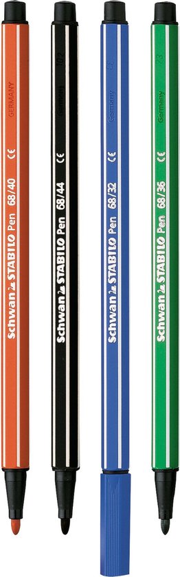 STABILO Pen 68 Stylos feutre - Boîte 10 pcs