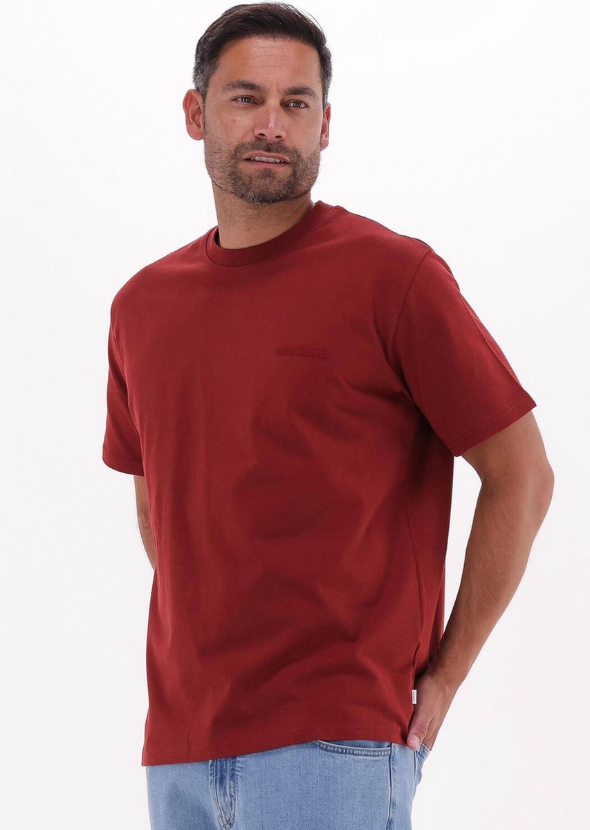 Woodbird Baine Base Tee Polo's & T-shirts Heren - Polo shirt - Brique - Maat L