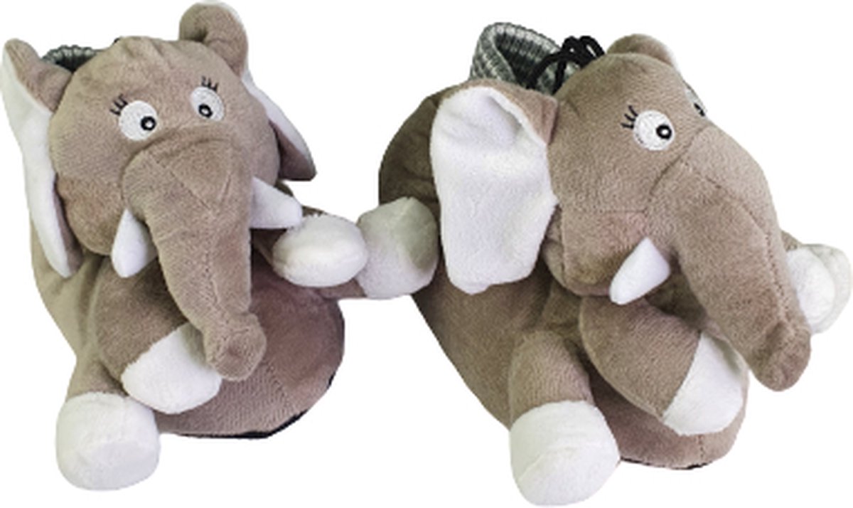 Apollo Kids Pantoffels Olifant - Grijs - Maat 23/24