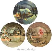 Kerst Decoratie borden - Multicolor - Ø33cm - set van 3 - Christmas - Holidays - New year  - Oud & nieuw