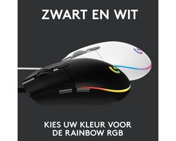 Logitech G203 LIGHTSYNC - Bedrade Gaming Muis - RGB verlichting - Zwart