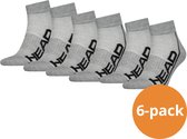 HEAD Quarter chaussettes Performance - 6 paires de chaussettes de sport - Grijs - Unisexe - Taille 39/42