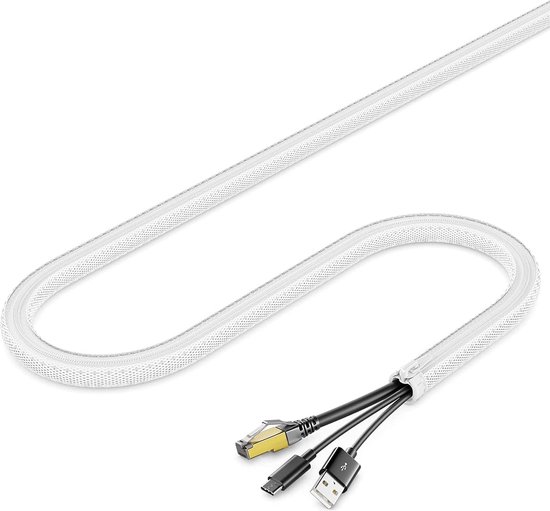 3.0m Cache-câble à fermeture éclair 15mm de diamètre Gestion des câbles  Organisateur