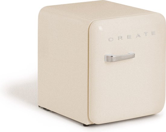 CREATE - Koelkast in retrostijl - Gebroken wit - Handvat Zilver - FRIDGE RETRO 48L van create — afbeelding 5