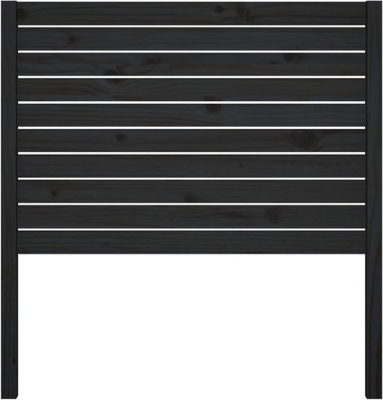 vidaXL Tête de lit 96 x 4 x 100 cm Noir Bois de pin massif