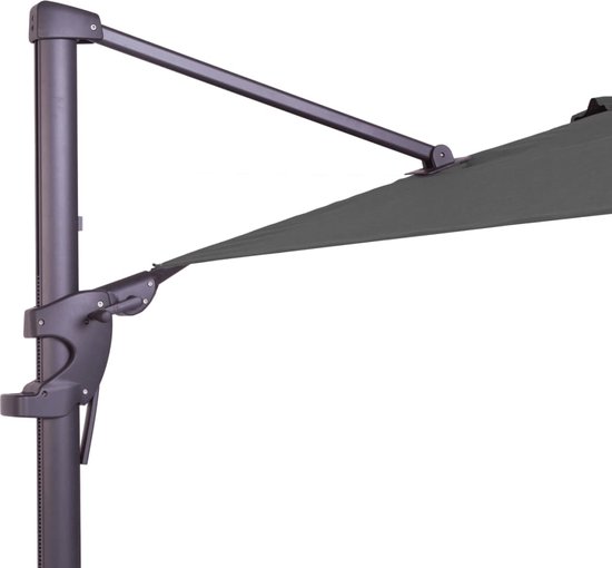 Parasol Hangarm Square Monaco plein air Gris 300 x 300 cm