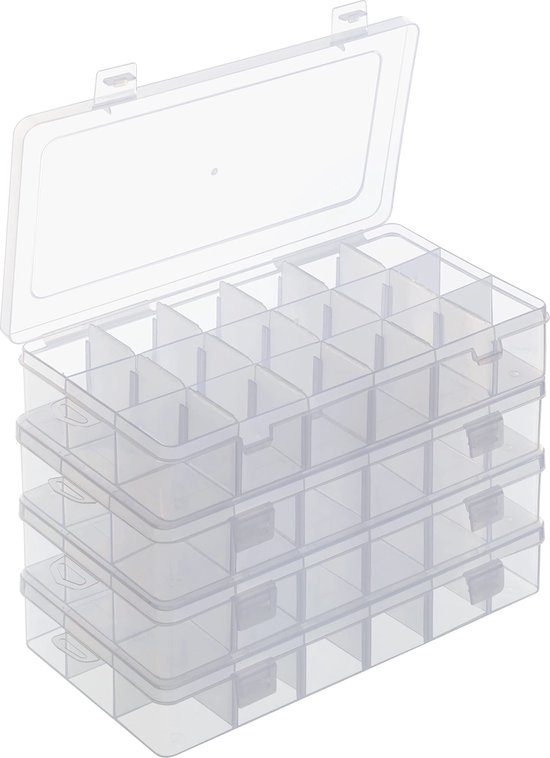 BELLE VOUS Lot de 24 Petite Boite de Rangement Plastique