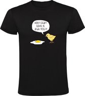 Holy crap! Dave is that you?! Heren T-shirt - eten - ei - kuiken - kip - omelet - grappig