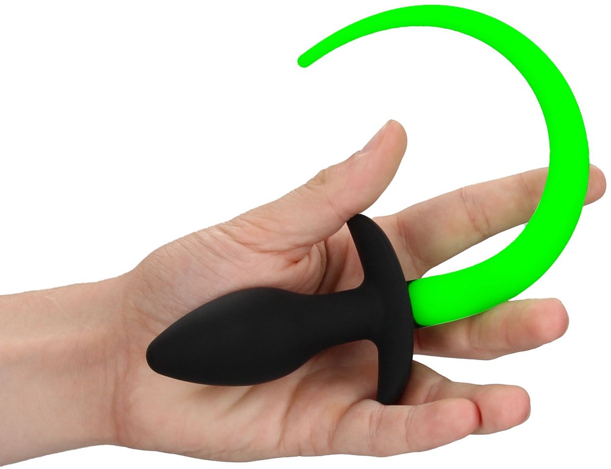 Shots - Ouch! Puppy Staart Plug neon green/black