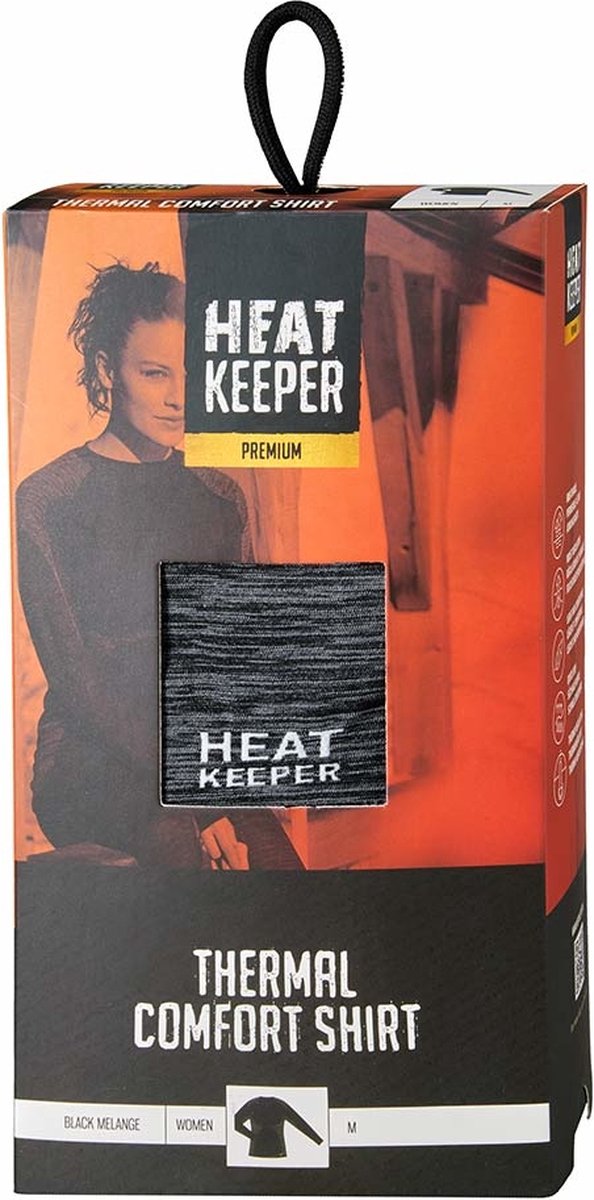 Heatkeeper Thermo shirt dames - Lange mouw - Techno - L - Zwart