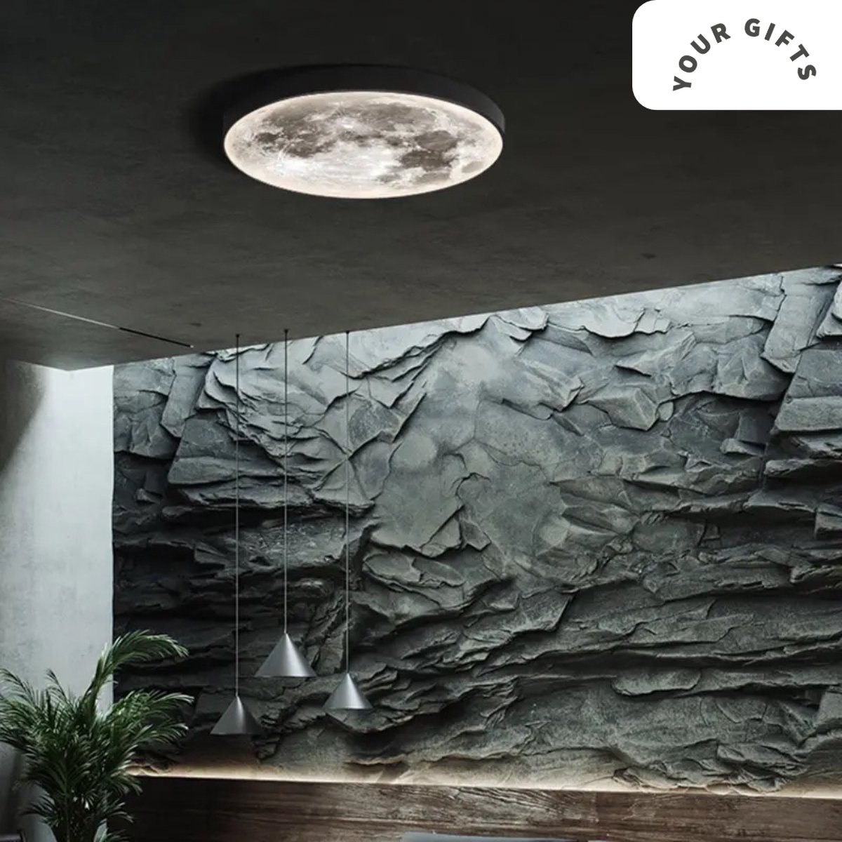 Maanlicht Pad Met Lage Dwaas Maan Boven De Zee Realistische 3D Afbeelding 250994 2327