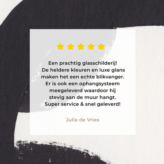 MuchoWow® Peinture sur verre 180x120 cm - Peinture sur verre acrylique - Abstrait - Formes - Zwart - Cercles - Photo sur verre - Peintures