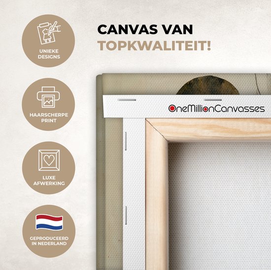 Canvas schilderij 30x20 cm - Wanddecoratie Bloemen - Bladeren - Boom - Pastel - Muurdecoratie woonkamer - Slaapkamer decoratie - Kamer accessoires - Schilderijen op canvas