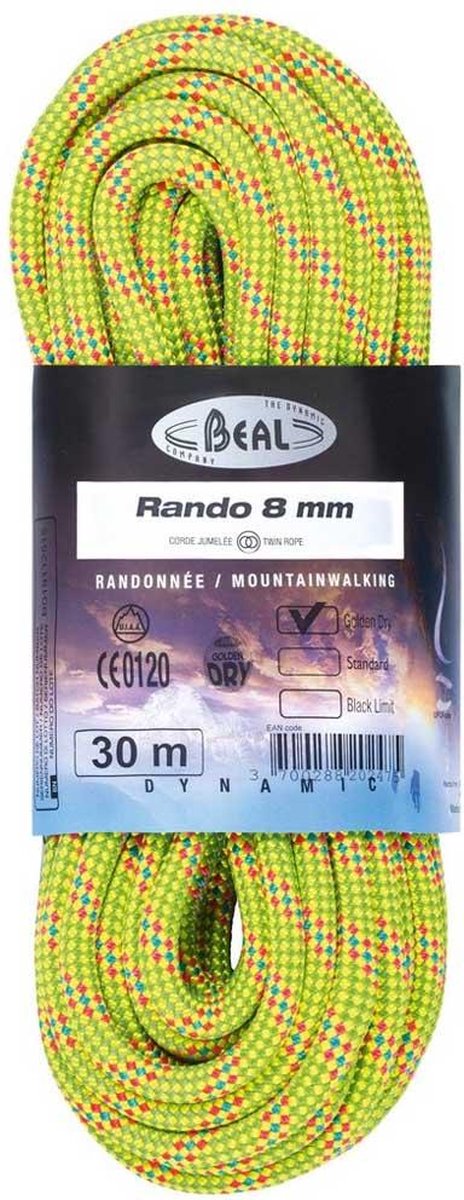 Beal Rando Golden Dry 8 Mm Touw Geel 48 m