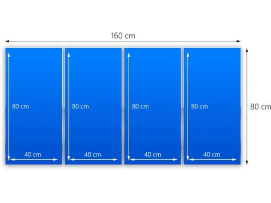 Peinture sur verre Villes | Jaune, bleu, vert | 160x80cm 4 Liège | Tirage photo sur verre |  F003418