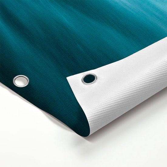 Gars Affiche de jardin Chutes d'eau dans l' Water Blauw Verte - 80x80 cm - Toile jardin - Décoration de jardin - Décoration murale extérieur - Tableau jardin