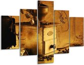 Peinture sur verre Café | Marron, jaune | 100x70cm 5Liège | Tirage photo sur verre |  F004656