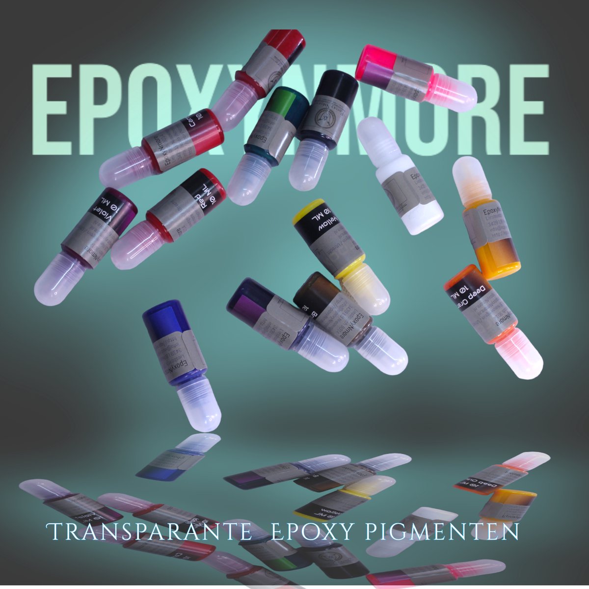 Transparante Epoxy kleurstof set 14 stuks 10ml flesjes-Epoxy kleur vloeistof