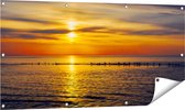 Gards Tuinposter Zonsondergang in de Zee - 120x60 cm - Tuindoek - Tuindecoratie - Wanddecoratie buiten - Tuinschilderij