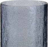 Vaas 17 x 17 x 47 cm Kristal Grijs Metaal Zilver