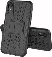 GadgetBay Hybride standaard case shockproof hoesje iPhone X XS - Zwart