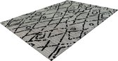 Kayoom River Vloerkleed 80 x 150 cm  Grijs / Zwart