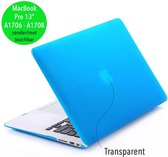 Lunso Geschikt voor MacBook Pro 13 inch (2016-2019) cover hoes - case - mat lichtblauw