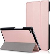 3-Vouw stand flip hoes Geschikt voor Lenovo Tab 4 8 roze/goud