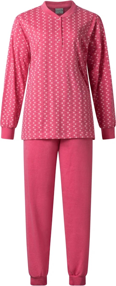 Lunatex dames pyjama - Porto daisy - fuchsia Fuchsia, porto daisy