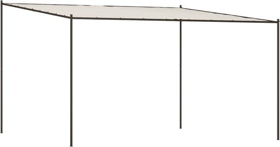 vidaXL - Prieel - 4x4 - m - 180 - g/m² - stof - en - staal - wit