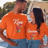 Oranje Koningsdag T-shirt - MAAT M - Heren Pasvorm - King Rose