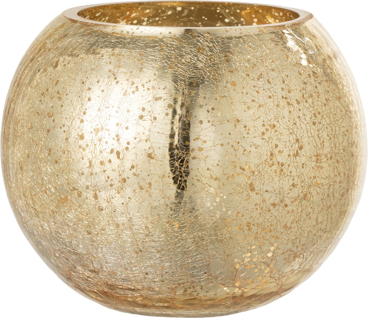 J-Line windlicht Bol Parel Effect - glas - goud - large