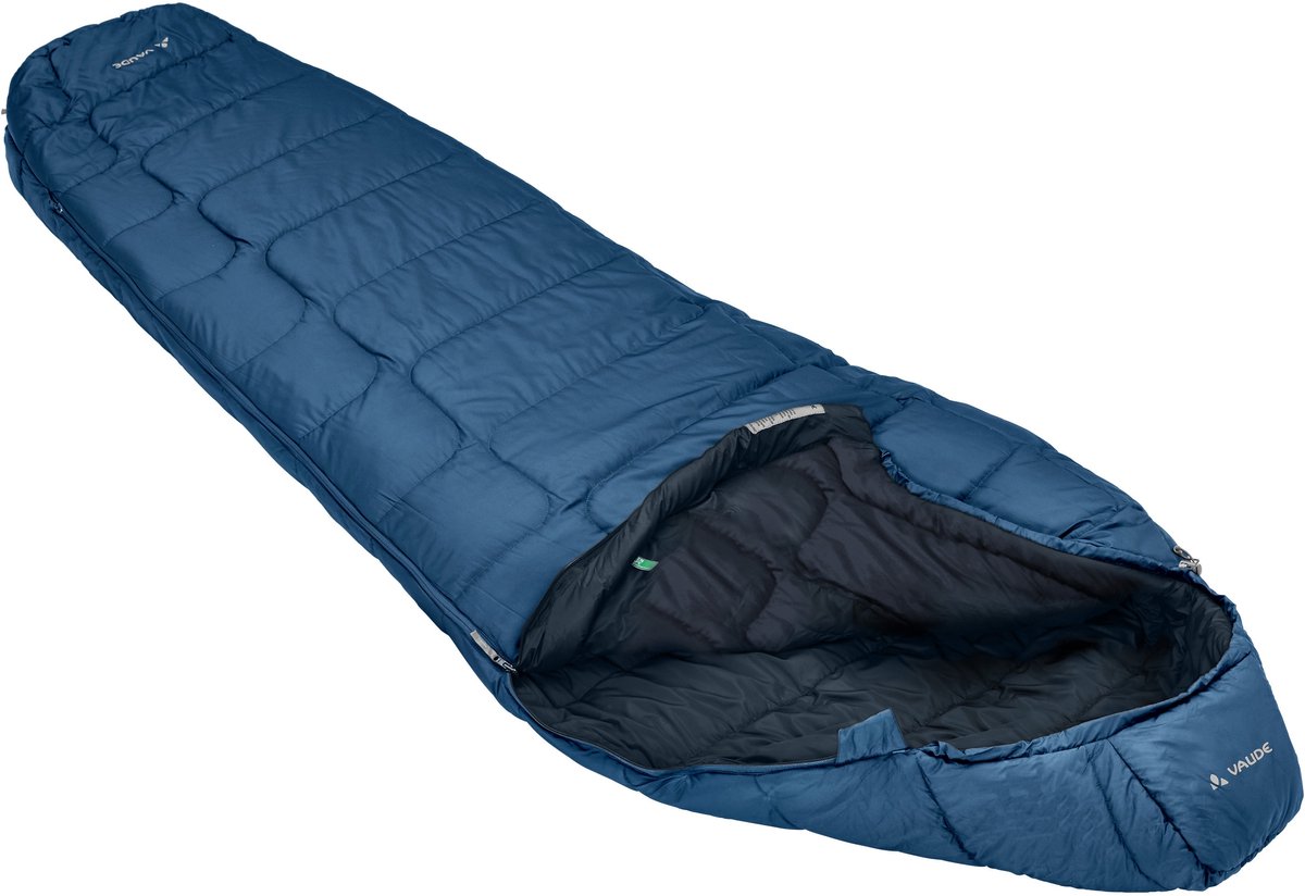 VAUDE Sioux 100 SYN Slaapzak - baltic sea - 0,745 kg - 180, 210 x 75 x 50 cm - lichaamvolgend mummie-ontwerp voor een optimaal warmtebeheer - voorgevormde capuchon