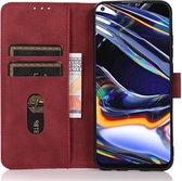KHAZNEH Motorola Moto G73 Hoesje Retro Wallet Book Case Rood