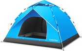 Campfest - Tent - Koepeltent - Pop-up tent - 2-3 persoons - Kamperen - Festival camping - 210 x 200 x 135 cm - blauw