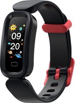 DrPhone KidstimeX12 - Smartwatch pour Enfants - Smartwatch étanche - Smartwatch avec notifications Notifications - Moniteur de fréquence cardiaque - Compteurs de pas et de calories - Zwart
