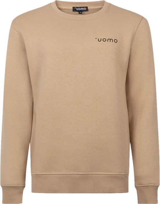 24 Uomo Basic Sweater Bruin Heren - Maat: L