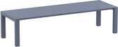 Siesta Vegas Uitschuifbare Tuintafel XL 260/300 cm Donkergrijs - Flexibele en Onderhoudsvriendelijke Kunststof uitschuifbare Tuintafel