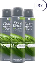 Dove Men +Care Extra Fresh Deodorant Spray - 3 x 150 ml