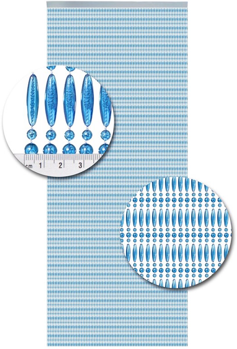 Vliegengordijnen Expert Kralen Blauw 90 x 210 cm