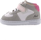 Baby | Babysneakers | Meisjes | Grey White Pink | Leer | Shoesme | Maat 22