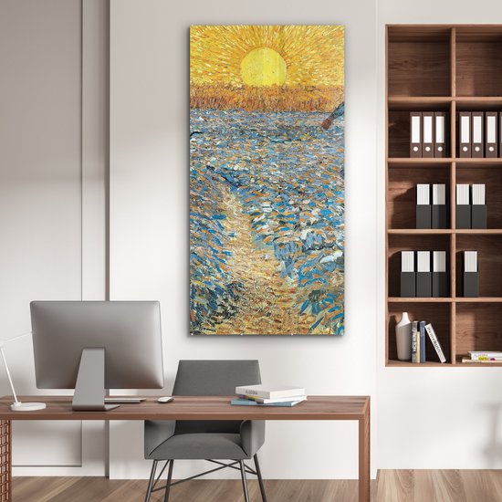MuchoWow® Peinture sur Verre - Le Semeur - Vincent van Gogh - 80x160 cm - Peintures sur Verre Acrylique - Photo sur Glas