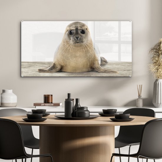 Peinture sur Verre - Chambre de bébé - Sceau - Chambre - Salon - 80x40 cm - Peintures sur Verre Peintures - Photo sur Glas