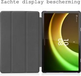 Hoesje Geschikt voor Lenovo Tab P11 (2e Gen) Hoes Case Tablet Hoesje Tri-fold Met Screenprotector - Hoes Geschikt voor Lenovo Tab P11 (2nd Gen) Hoesje Hard Cover Bookcase Hoes - Zwart