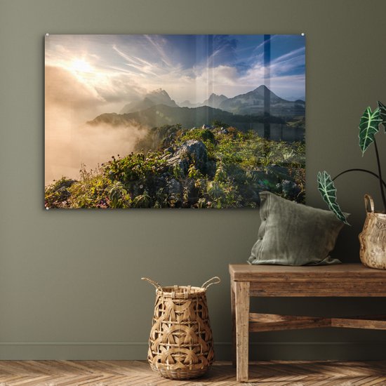 Peinture sur Verre - Berg dans la Brume - 120x80 cm - Peintures sur Verre Peintures - Photo sur Glas