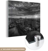 MuchoWow® Glasschilderij 20x20 cm - Schilderij acrylglas - Las Vegas bij zonsopkomst - Foto op glas - Schilderijen