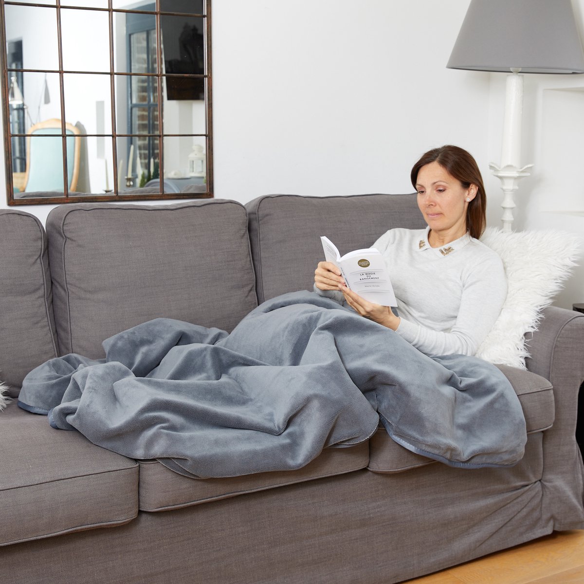 Lanaform - Heating Overblanket - Elektrisch Verwarmingsdeken - Gezellig Verwarmd Plaid - Elektrisch Fleece-deken - 7 Warmtestanden - 160x130 Cm - XL Formaat - Automatische Uitschakeling – foto 5