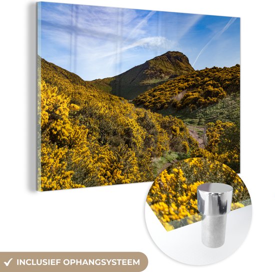 Peinture sur verre - Un chemin mène à Arthur's Seat près d'Edimbourg en Ecosse - 180x120 cm - Peintures sur Verre Peintures - Photo sur Glas