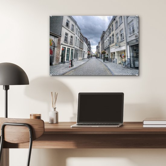 Architecture Witte dans les rues de Maastricht aux Nederland Plexiglas 60x40 cm - Tirage photo sur Glas (décoration murale en plexiglas)