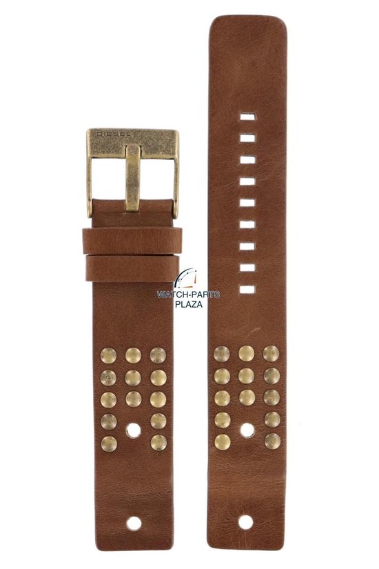bol.com | Horlogeband DZ2124 bruin lederen band 22mm & gouden gesp origineel